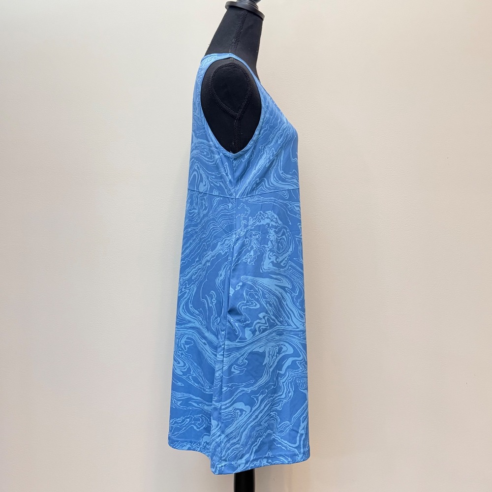 Columbia Freezer III Dress Blue Marble OmniFreeze Zero Cooling Sun Dress Women L - Picture 4 of 8
